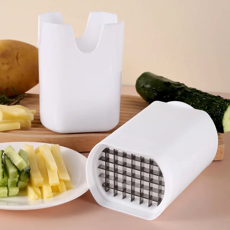 coupe frites avec des légumes coupés
