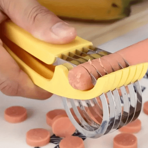 coupe legumes coupe d'une saucisse