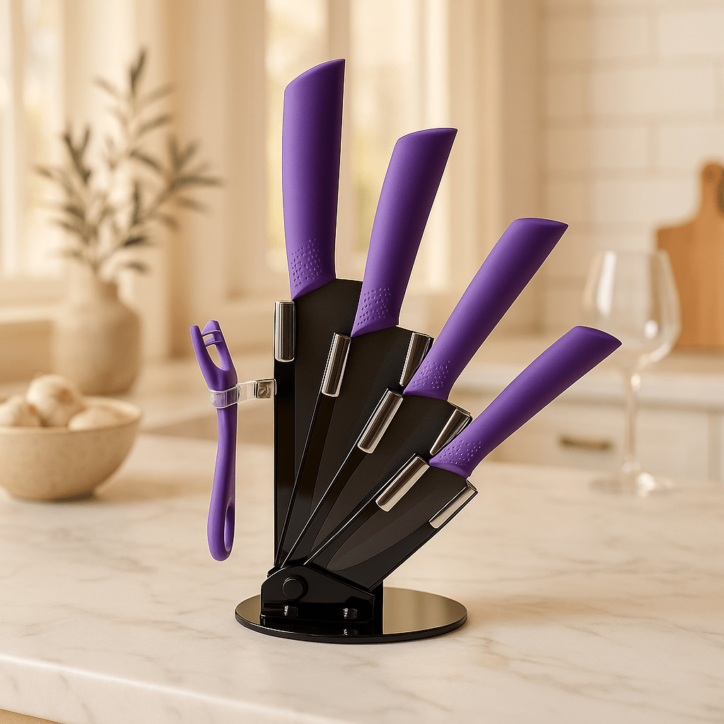 couteau ceramique violet