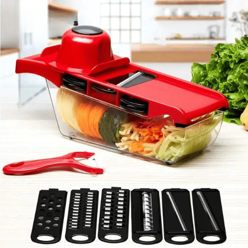 mandoline cuisine avec 6 lames et éplucheur
