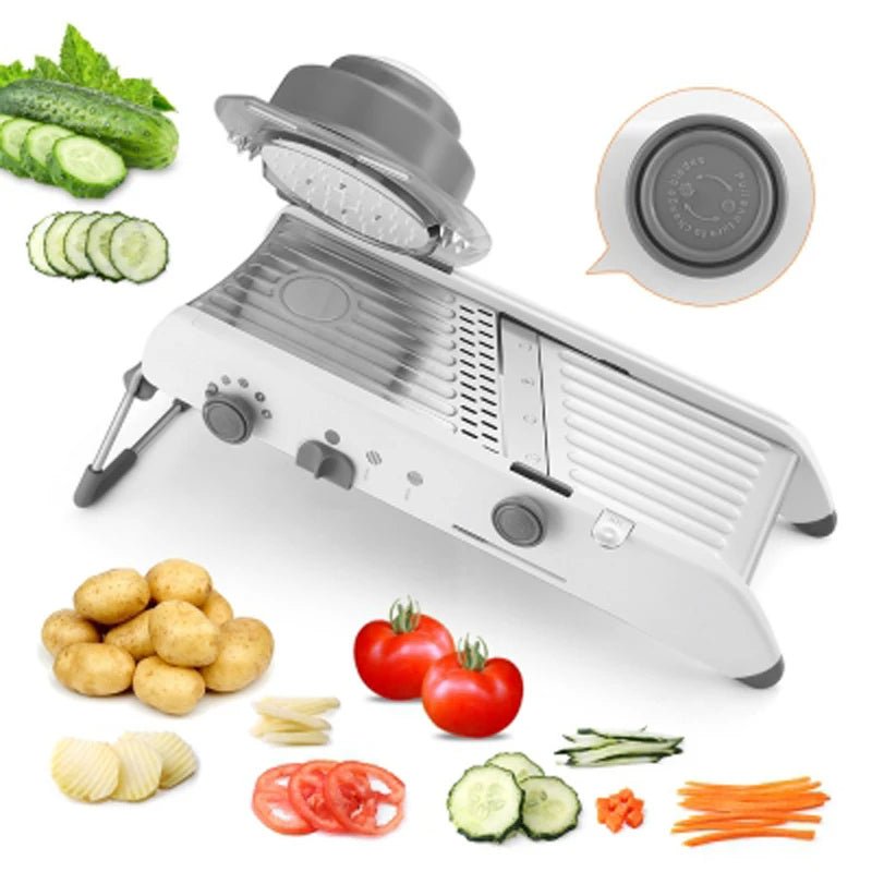 mandoline cuisine en exposition avec des légumes