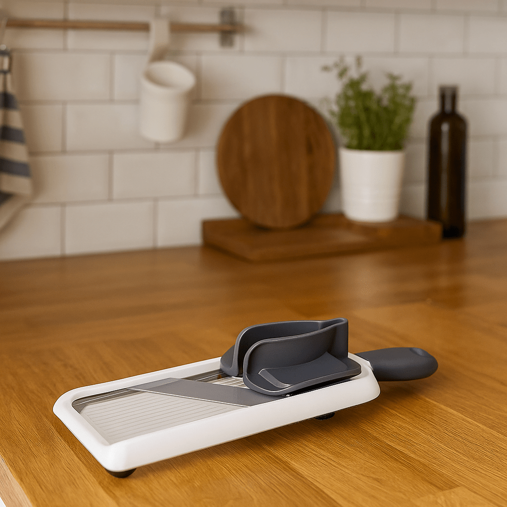 mandoline cuisine posée sur un plan de travail