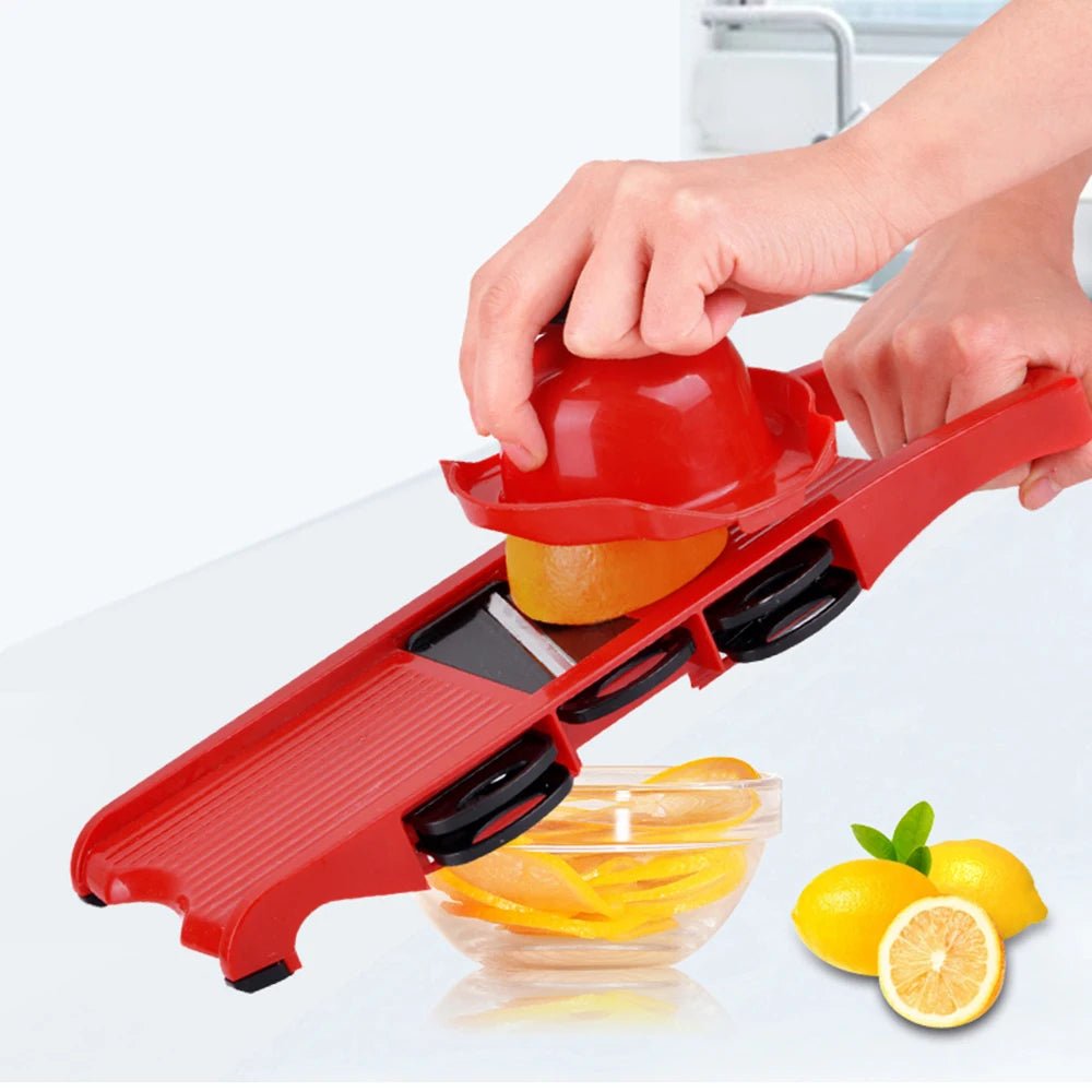 mandoline cuisine découpe d'un citron