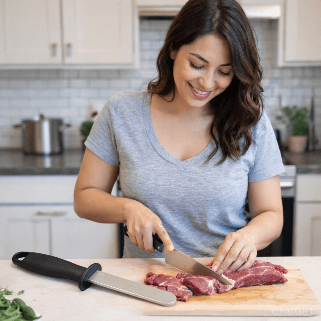 Aiguiseur couteau ChefEdge posé sur table