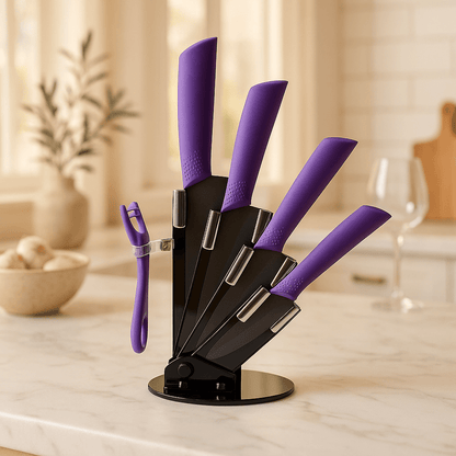 couteau ceramique violet