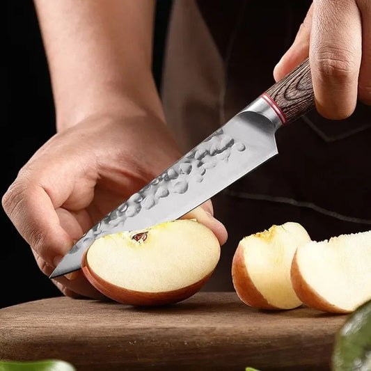 couteau de cuisine  coupe d'une pomme