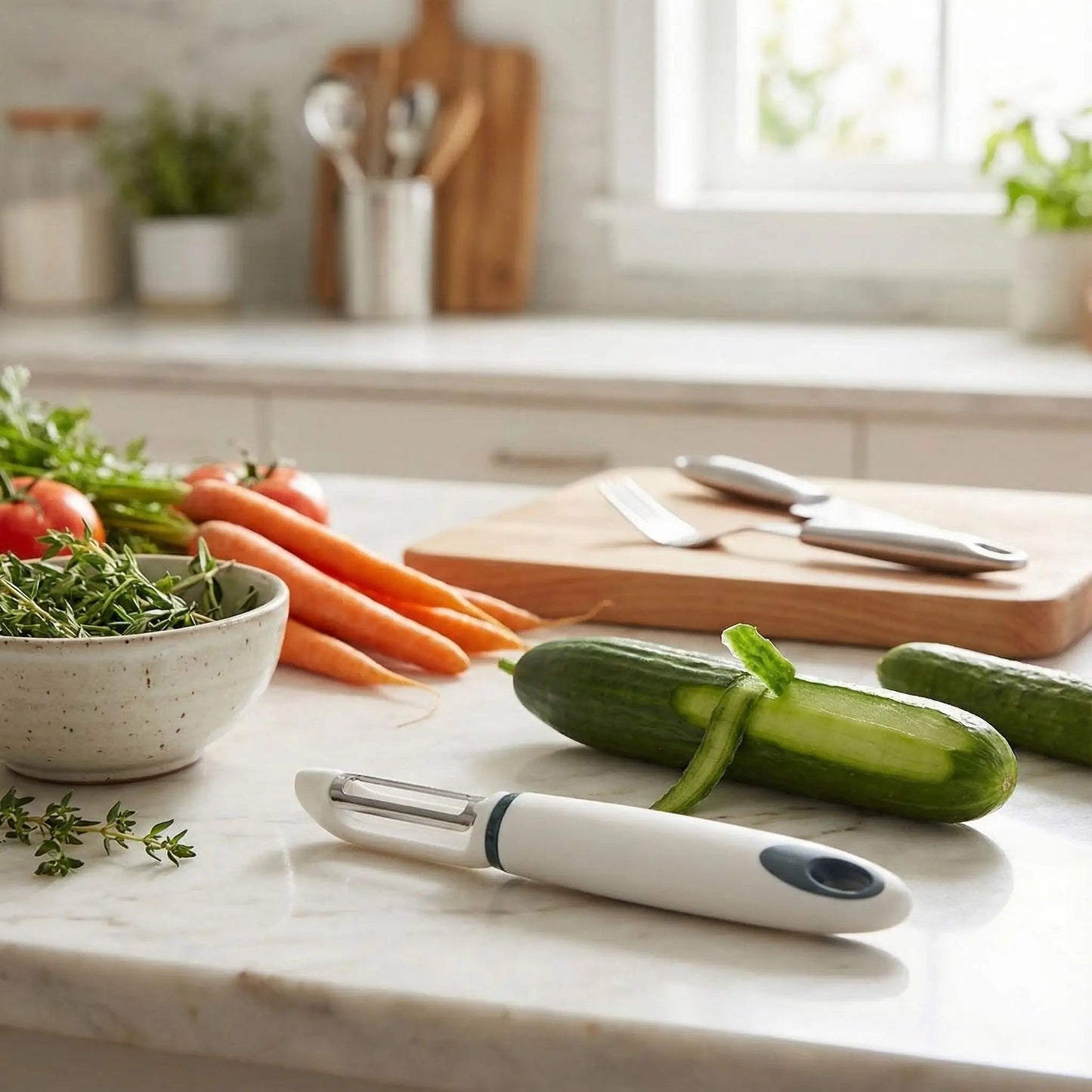 économe coloris blanc noir