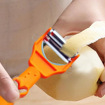 éplucheur épluchage d'une pomme