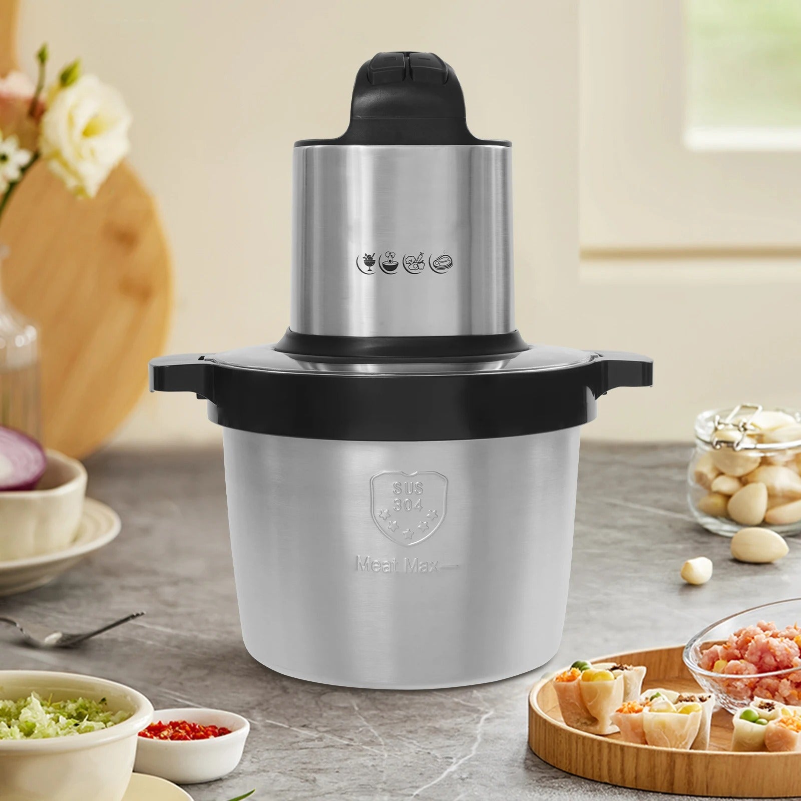 hachoir électrique acier inoxydable