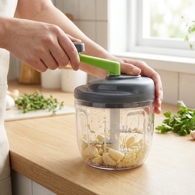 Hachoir manuel Manivo ail dans le bol