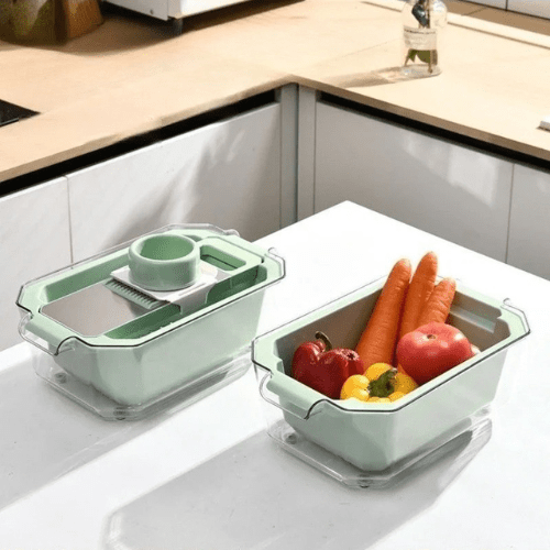 mandoline cuisine présentée de deux façons différentes