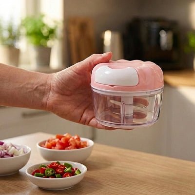 Mini hachoir manuel MiniGo rose