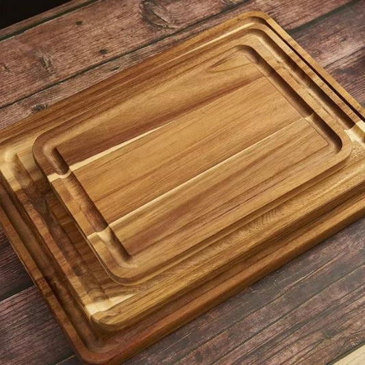 Planche à découper bois présentation des trois dimensions des planches