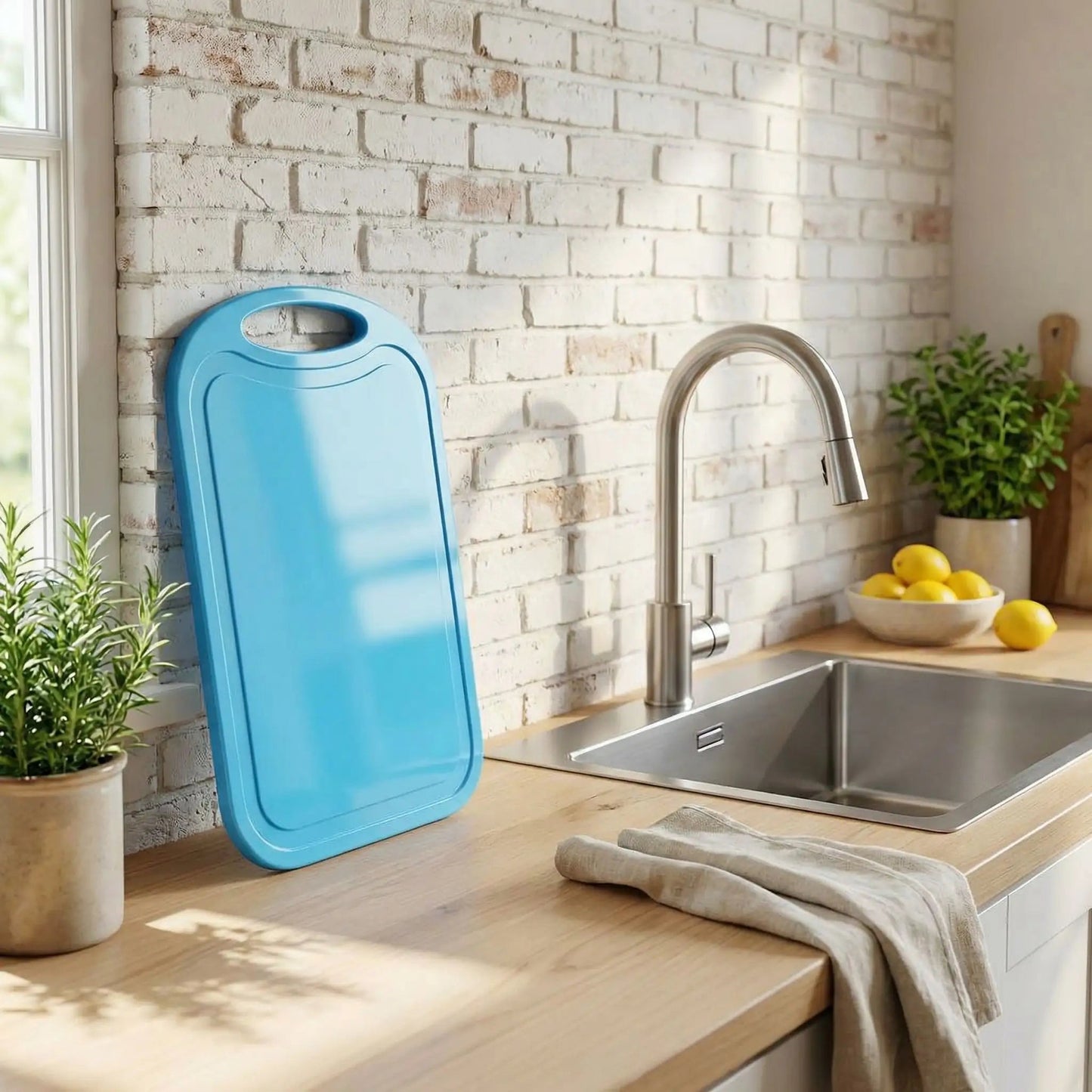 Planche à découper EasyCut coloris bleu