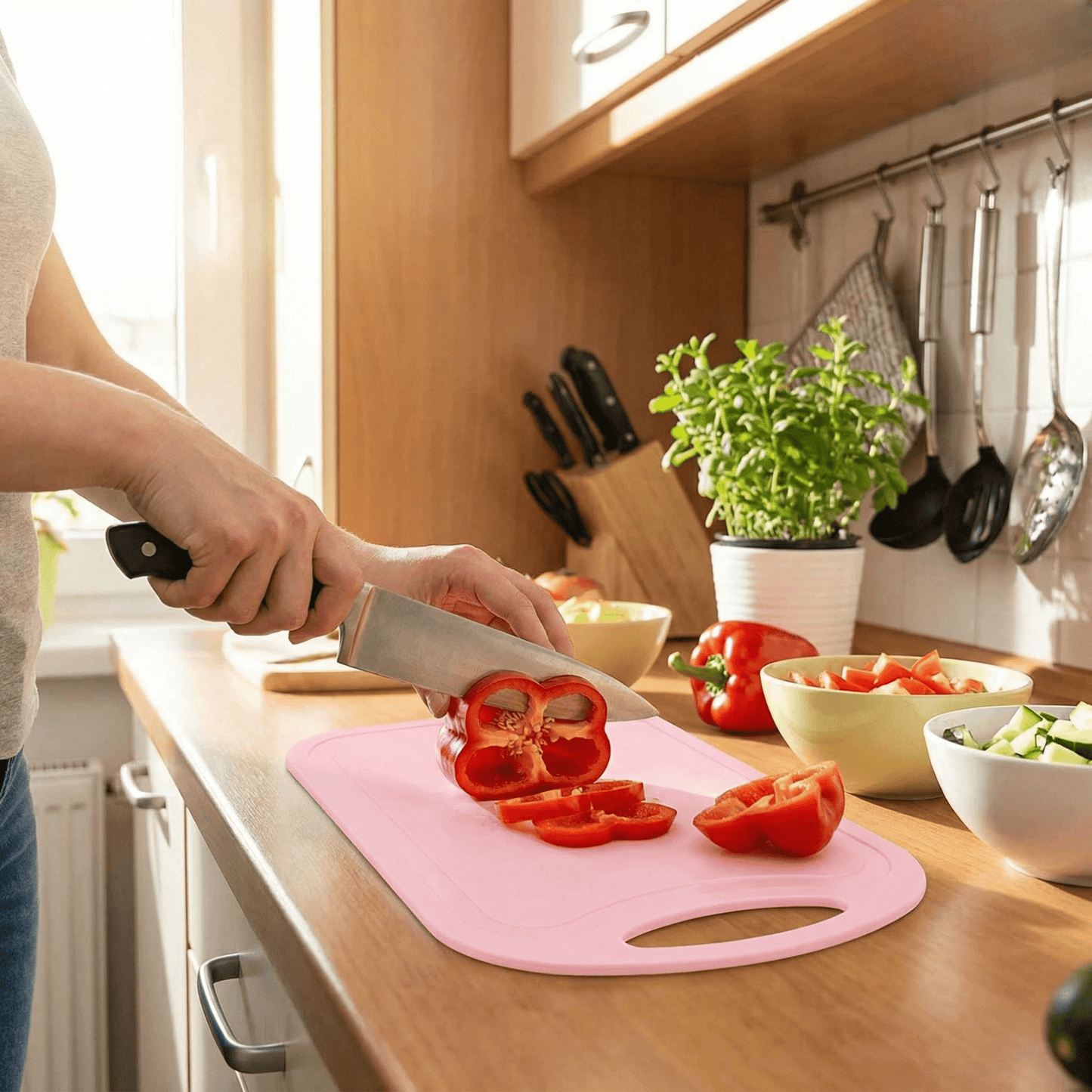 Planche à découper  EasyCut coupe de poivron